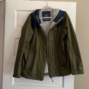 LLBean Rain Jacket, Size XL, navy/army green